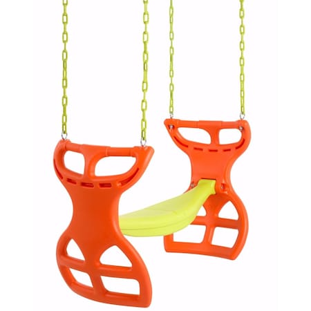 Two Seater Glider Swing-Orange-Yellow